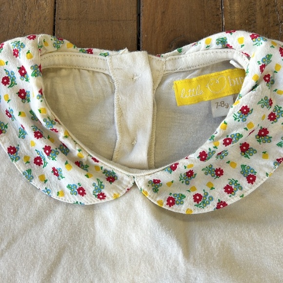 Little bird by jools Oliver floral Peter Pan collar cream short sleeve tee - Picture 2 of 6